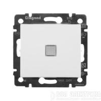 Выключатель 1-кл. СП Valena 10А IP31 250В с зел. индикацией механизм бел. Leg 774410