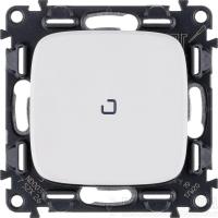Механизм переключателя 1-кл. СП Valena Allure 10А IP20 250В 10AX с подсветкой с лиц. панелью безвинт. зажимы бел. Leg 752726