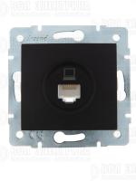 Розетка компьютерная 1-м СП Karina RJ45 механизм черн. бархат LEZARD 707-4288-139