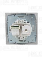 Розетка компьютерная + телефонная 2-м СП Mira RJ45 + RJ11 сер. метал. LEZARD 701-1010-143