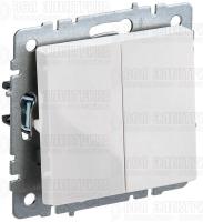 Выключатель проходной 2-кл. СП BRITE ВС10-2-6-БрБ 10А механизм бел. IEK BR-V22-0-10-K01
