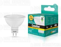Лампа светодиодная LED5-S108/830/GU5.3 5Вт рефлектор матовая 3000К тепл. бел. GU5.3 405лм 170-265В Camelion 12041