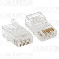 Коннектор RJ45 (8P8C) кат.5E неэкранир. TERACOM универс. (уп.10шт) EKF TRC-PLUG-5EUTP-10