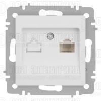 Розетка компьютерная 1-м СП Accent 6-303-01М RJ45 IP20 бел. матов. Intro Б0063625