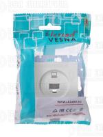 Розетка компьютерная 1-м СП Vesna механизм бел. LEZARD 742-0288-139