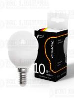 Лампа светодиодная Supermax 10Вт шар 45мм E14 230В 4000К КОСМОС Sup_LED10wGL45E1440