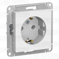 Розетка 1-м СП AtlasDesign 16А IP20 с заземл. механизм бел. SE ATN000143