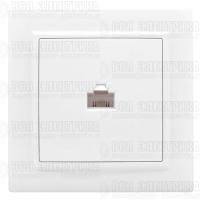 Розетка компьютерная 1-м СП Минск RJ45 бел. Basic EKF ERK01-035-10