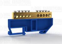 Шина нулевая на DIN-изоляторе 8х12мм 10 отвер. латунь TOKOV ELECTRIC TKE-BCB-812-10-DIN/N