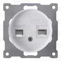 Розетка компьютерная 2-м СП Florence RJ45 кат.5E механизм бел. (1E20901300) OneKeyElectro 2172772