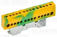 Шина PE "земля" изол. на универс. держ. 8х12-12-ЖЗ TEKFOR IEK TF-NN20-12-KL-K52
