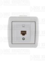 Розетка компьютерная 1-м ОП Nata RJ45 бел. LEZARD 710-0200-139