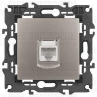 Розетка компьютерная Elegance 14-3107-16 RJ45 титан Эра Б0065764