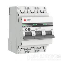 Выключатель автоматический модульный 3п C 40А 6кА ВА 47-63 PROxima EKF mcb4763-6-3-40C-pro
