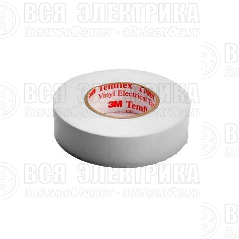 Изолента ПВХ 15мм Temflex 1300 бел. (рул.10м) 3М 7100081322