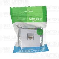 Розетка компьютерная 1-м AtlasDesign RJ45 кат.5E механизм алюм. SE ATN000383
