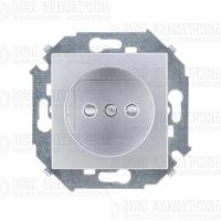Розетка СП Simon 15 16А IP20 250В 2P без заземл. защ. шторки винтов. клеммы механизм алюм. Simon 1591444-033