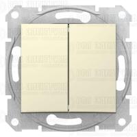 Выключатель 2-кл. СП Sedna 10А IP20 (сх. 5) 250В механизм беж. SchE SDN0300147