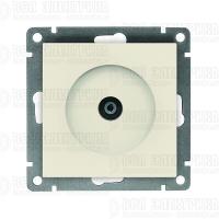 Розетка телевизионная TV 1-м СП Афина механизм сл. кость (ivory) Universal A0027-I