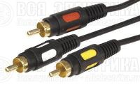 Шнур 3RCA Plug - 3RCA Plug 5м (GOLD) Rexant 17-0215
