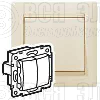 Выключатель 2-кл. СП Valena 10А IP31 механизм сл. кость (DIY-упак.) Leg 695605