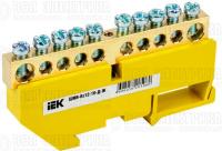 Шина PE "земля" на DIN-изол. ШНИ-8х12-10-Д-Ж IEK YNN10-812-10D-K05