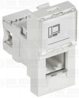Розетка компьютерная 1-м 1мод. RJ45 кат.5E UTP механизм PRIMER IEK CKK-40D-RI1-K01