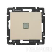 Механизм переключателя на 2 направления 1-кл. СП Valena 10А IP31 250В с зел. индикацией сл. кость Leg 774326