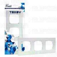 Рамка 3-м Pixel универс. перламутр. TOKOV ELECTRIC TKE-PX-RM3-C04