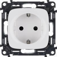 Механизм розетки 1-м СП Valena Allure 16А IP20 250В 2К+З с лиц. панелью винт. зажимы бел. Leg 753724