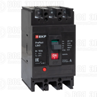 Выключатель автоматический 3п 10А 15кА LS63 ProPact EKF mccb-63-15-3-10-ls