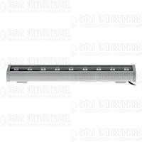 Прожектор светодиодный ULF-L52-12W/RGB/L50 DC24V IP65 SILVER линейный 500мм RGB DC24V алюм. Uniel UL-00008369