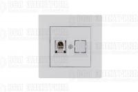Розетка компьютерная CAT 5+гнездо Karea RIZZ бел. Makel 88001035