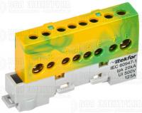 Шина PE "земля" изол. на универс. держ. 8х12-8-ЖЗ TEKFOR IEK TF-NN20-08-KL-K52