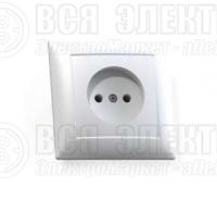 Розетка 1-м СП Селена РС16-369 16А IP20 бел. Кунцево 8110
