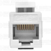 Адаптер проходной Keystone RJ45-RJ45 кат.5E неэкранир. TERACOM бел. EKF TRC-INLC-KSTN-5EUTP-WH