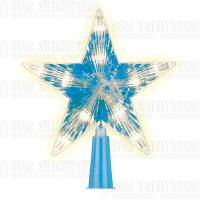 Украшение светодиодное ULD-H1515-010/STB/2AA WARM WHITE STAR-2 для елки 15см на батарейках (не в компл.) 10 светодиод. тепл. бел. свет прозрачн. провод Uniel UL-00005761