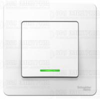 Выключатель 1-кл. СП Blanca 10А IP20 (сх. 1) 250В с подсветкой бел. SE BLNVS010111