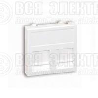 Адаптер на 2 RJ45 коннектора защ. шторки бел. Simon Connect KB76-9