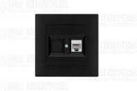 Розетка компьютерная CAT 5+гнездо Karea RIZZ STAR чер. Makel 88054035