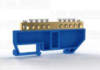 Шина нулевая на DIN-изоляторе 6х9мм 10 отвер. латунь TOKOV ELECTRIC TKE-BCB-69-10-DIN/N