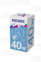 Лампа накаливания 40Вт A50/A55 прозрачная E27 230В КОСМОС LKsmSt55CL40E27v2