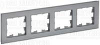 Рамка 4-м BRITE РУ-4-2-БрСе стекло сер. IEK BR-M42-G-K03
