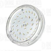 Лампа светодиодная PLED-ECO 6Вт таблетка прозрачная 3000К тепл. бел. GX53 510лм 230В JazzWay 2851970