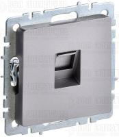 Розетка компьютерная СП RJ45 кат.6 BRITE РК11-БрС механизм сталь IEK BR-K10-2-K46