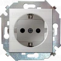 Розетка 1-м СП Simon 15 16А IP20 250В с заземл. винтов. клеммы механизм бел. Simon 1591432-030