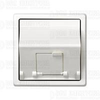 Адаптер на 1 RJ45(12) коннектор 75528; 75540; 75541; 75544-39 наклонный Simon73 Loft бел. 73085-60