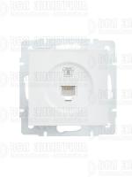 Розетка телефонная СП Vesna евро стандарт механизм бел. LEZARD 742-0288-137