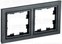 Рамка 2-м BRITE РУ-2-БрЧ черн. IEK BR-M22-K02