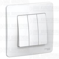 Выключатель 3-кл. СП Blanca 10А IP20 (сх. 1+1+1) 250В бел. SE BLNVS100501